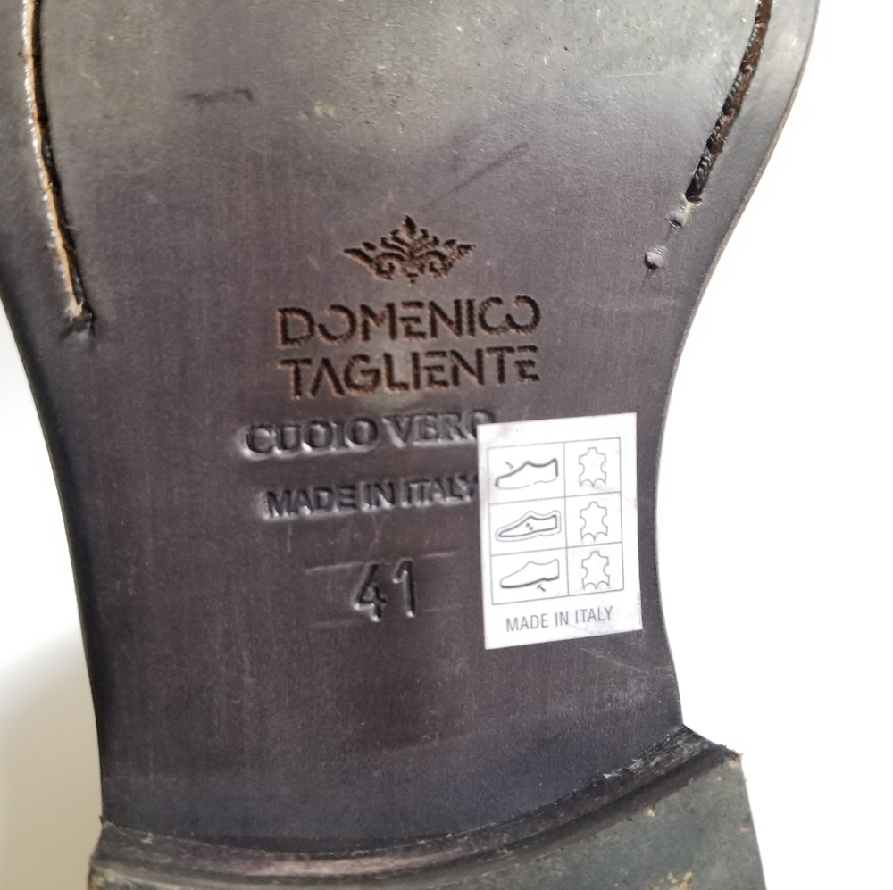 Domenico Tagliente Mens Patent Leather Laced Shoes Size 41 Black - Picture 8 of 11